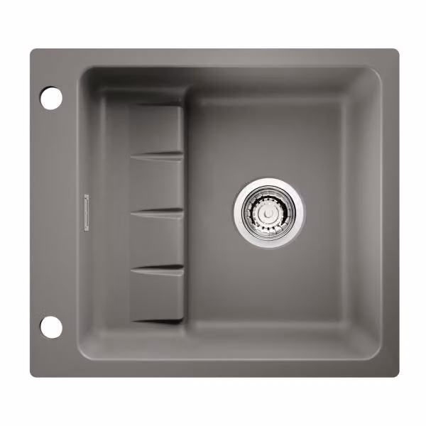 NABER 1091014 Lavello da incasso PickUP F con miscelatore premium girevole, a partire da 600 mm di larghezza del mobile, Vetroceramica, lava