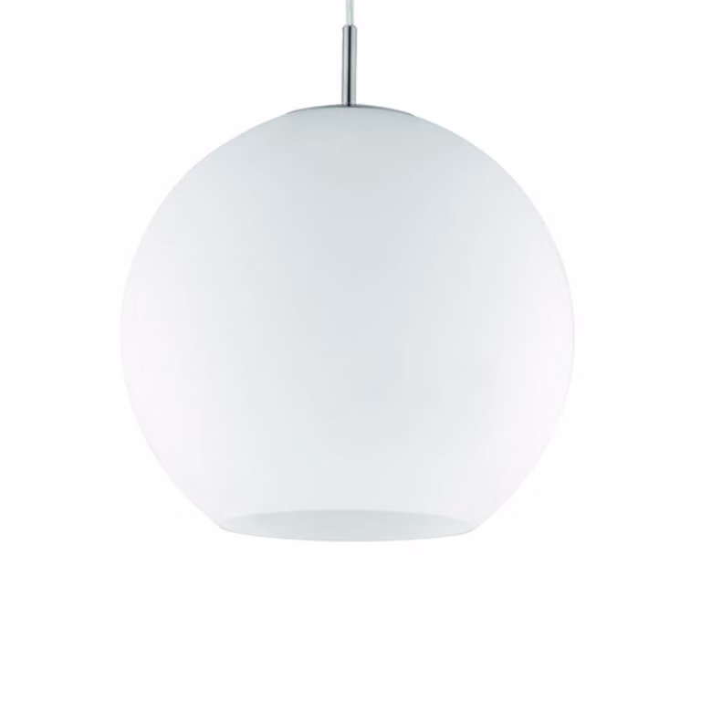 Lampada a sospensione rotonda dimmerabile, Ø 30 cm, vetro opalino bianco, lampada a sospensione per sala da pranzo