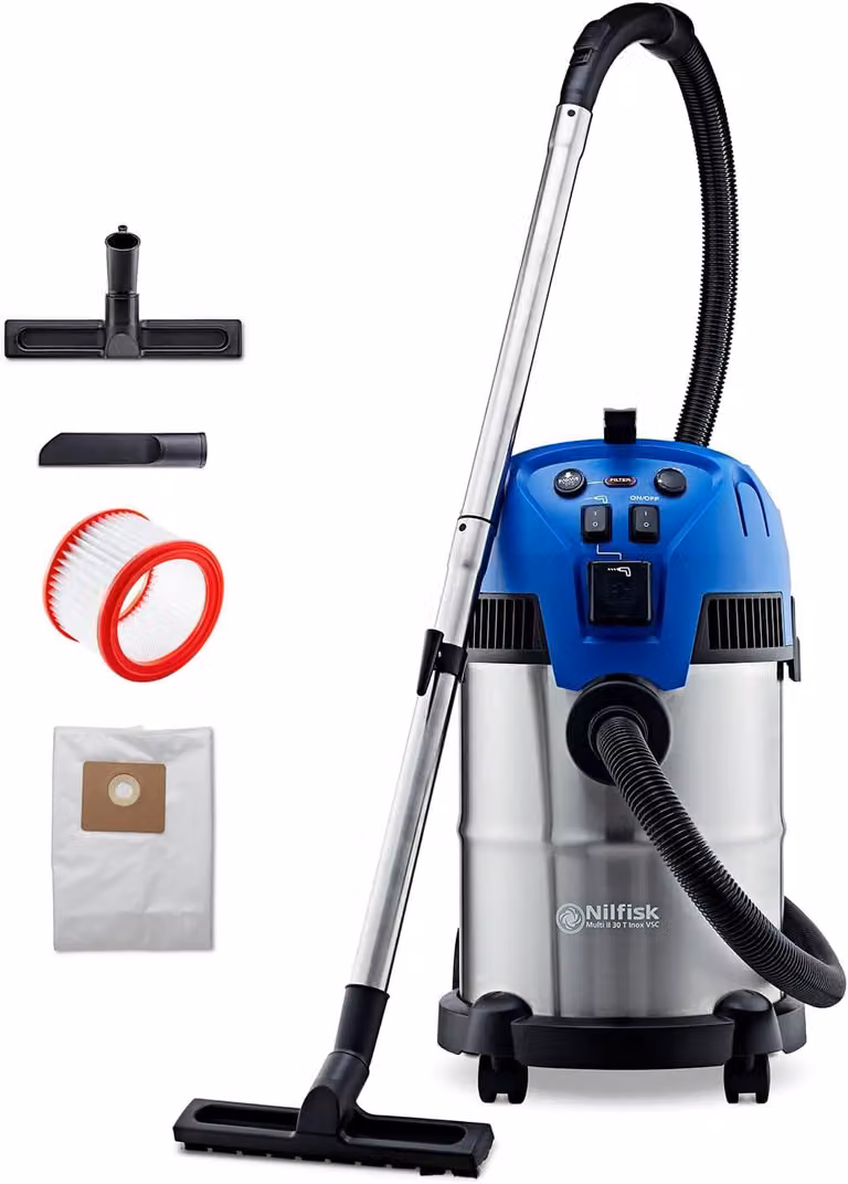 Aspirapolvere e aspiraliquidi - Aspirapolvere multifunzione potente da 1400W, con serbatoio da 30 litri e comoda presa di corrente