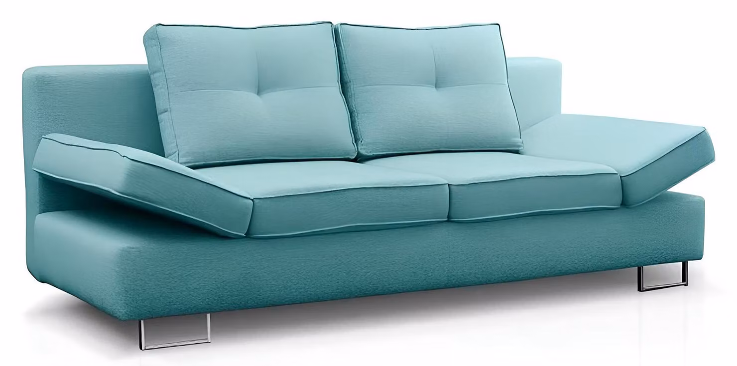 3 Sitz Sofa Couch Textil Polster Stoff Garnitur BEttfunktion Schlafsofa