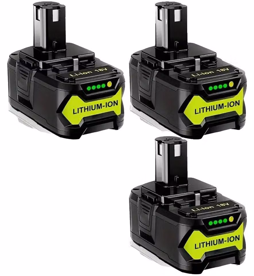 Batterie ricaricabili, capacità 8000mAh, compatibili con utensili da 18V, confezione da 3 pezzi