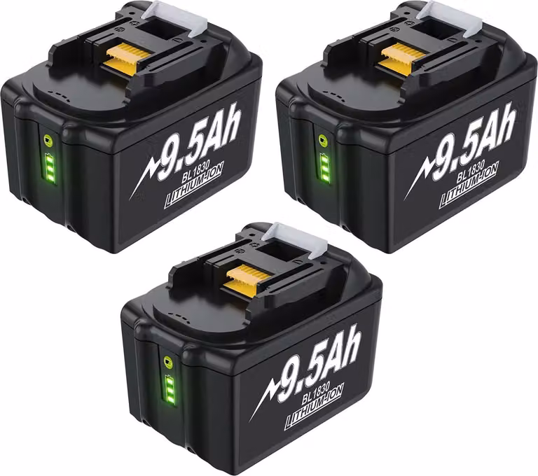 Batteria, capacità 9500mAh, ampia compatibilità, 3 9,5ah, 18V