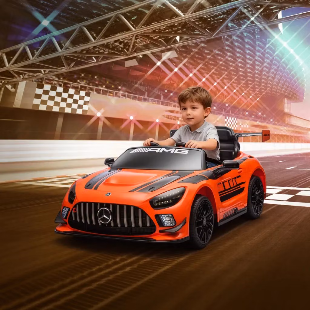 Macchina Elettrica Mercedes AMG 12V per Bambini con Telecomando e Luci LED Arancione – 2