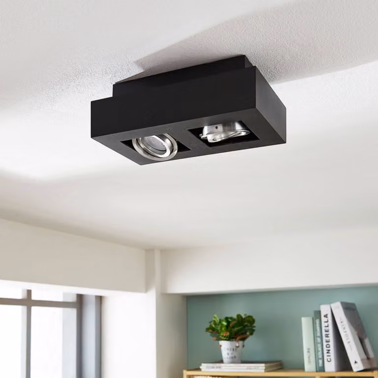Arcchio faretto Vince, 25 cm, nero, metallo, GU10 VINCE Arcchio, dimmerabile, Nero, Corridoio, Alluminio, Moderno, Faretto