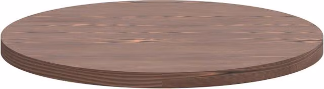 Artù - Ripiano per tavolo da pranzo rotondo ⌀ 120 cm in legno laminato, colore legno scuro