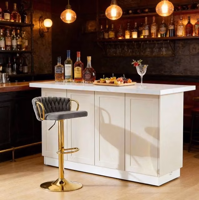 Sgabello da bar 49,5x77-98x50,5 cm grigio scuro – regolabile e girevole