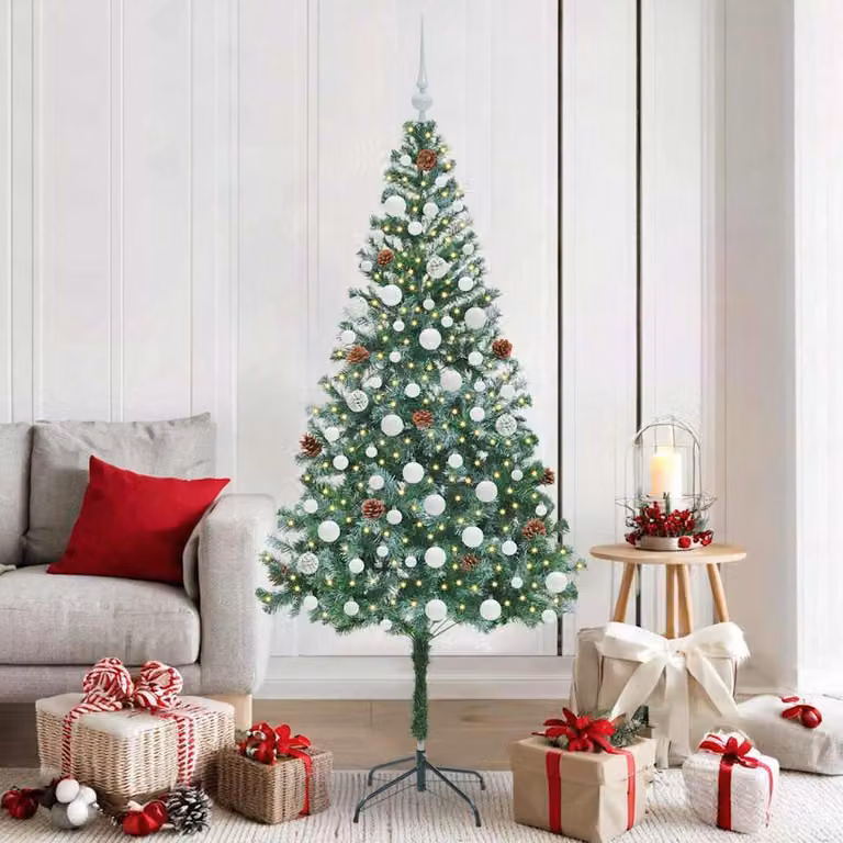Maison Exclusive - Albero di Natale artificiale, verde, 180 cm, in PVC e acciaio