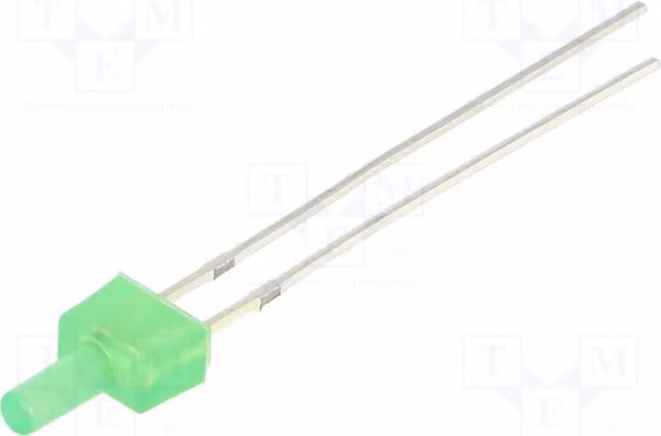 2 LED, angolo di emissione 90°, 220÷330 mcd, dimensioni 2 mm, corrente 20 mA, colore verde, tensione 3÷5 V. Versione: lampeggiante. Codice prodotto: OSG5TS7K94B. Speciale