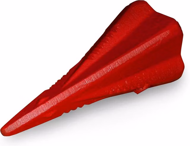 Set di 3 cunei spaccalegna Deuba in acciaio inossidabile rosso – 1