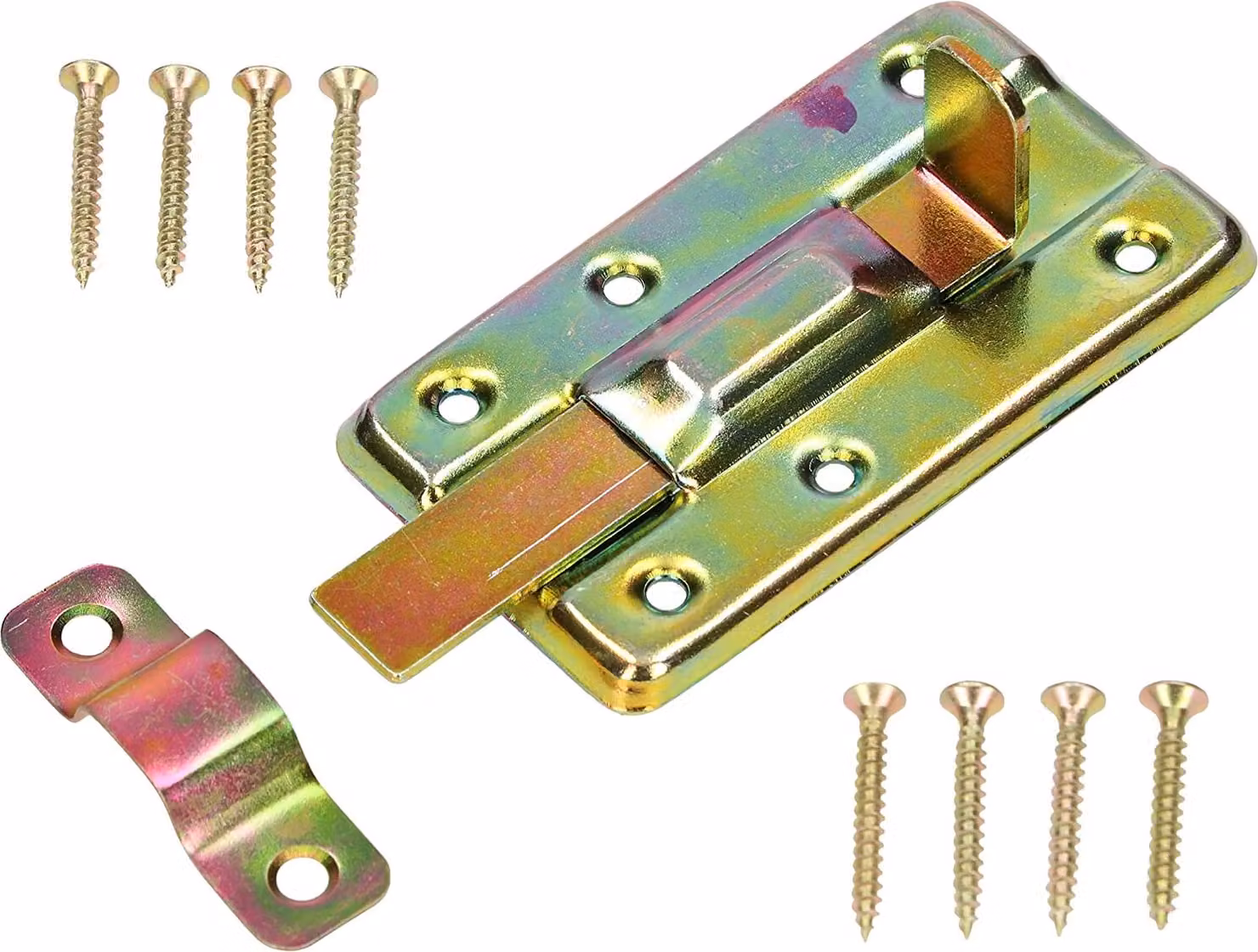 KOTARBAU® Catenaccio 80 mm con frontale per porte zincato giallo zincato universale