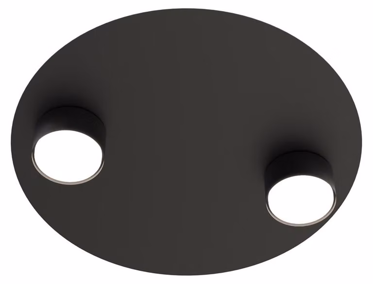 Lampada a sospensione BOLX nera 2xGX53x10W in metallo, dimensioni: 8x40x40 cm, IP20, Emibig