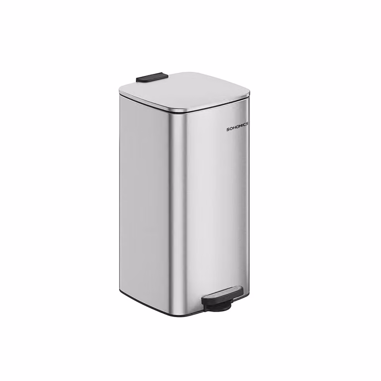 Pattumiera da Cucina, Argento Metallizzato / 30 L