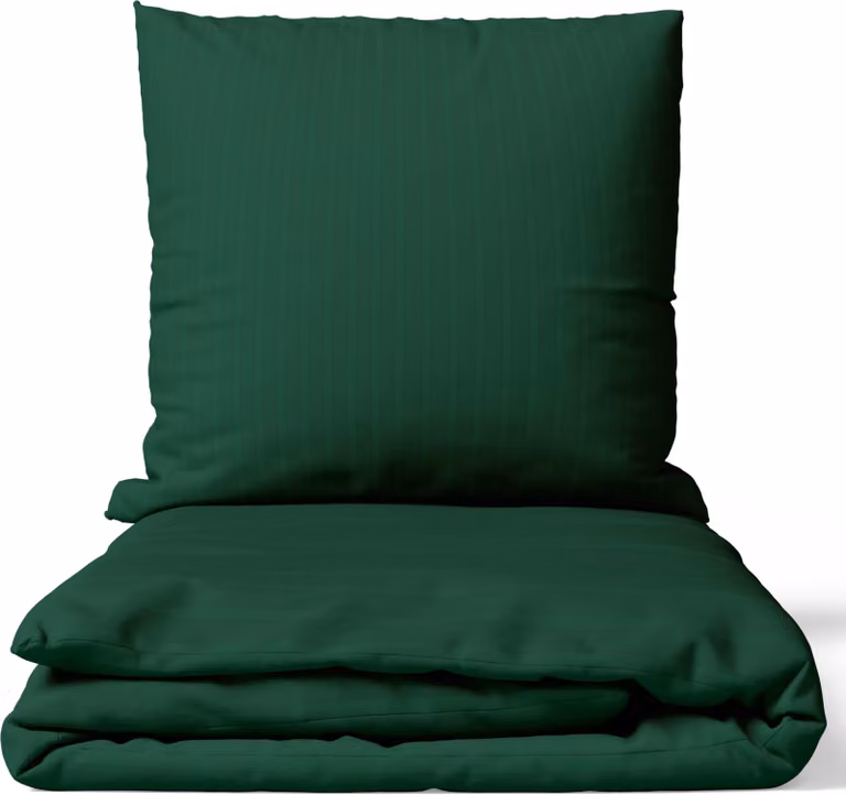 Copripiumino in raso, 135 x 200 cm, con federa in raso verde