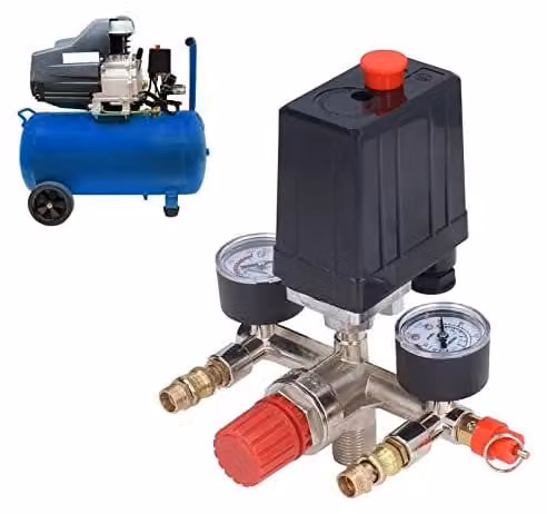 Kit di valvole di controllo della pressione per compressore d'aria, regolabile da 90 a 120 PSI
