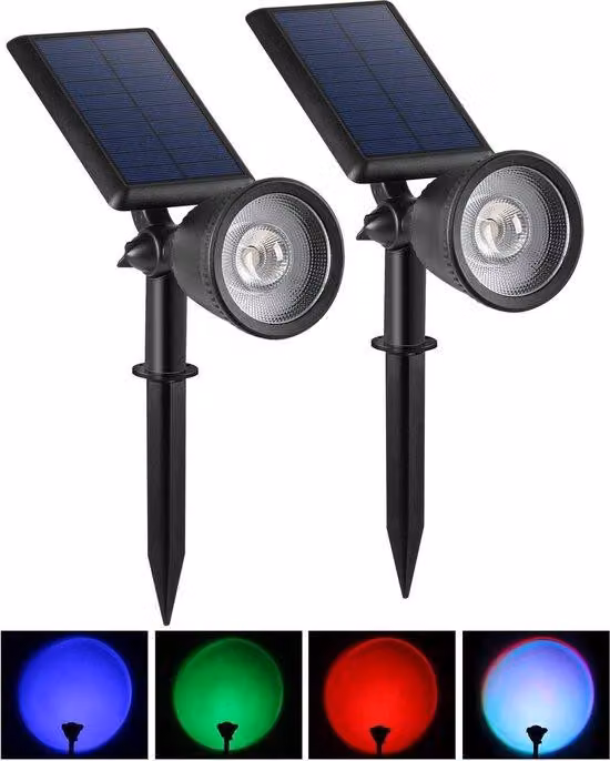 Lampada da giardino a energia solare, impermeabile IP65, colorata, per esterni