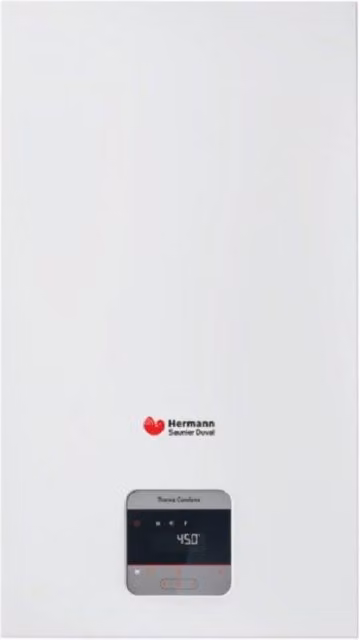 Caldaia a Condensazione Hermann Saunier Duval Thema Condens 31 IS Metano Bianca con Kit Scarico Fumi in Acciaio Inox