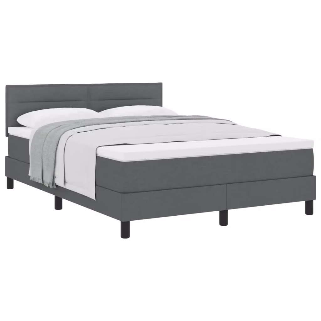 Letto ibrido con testiera in tessuto grigio vidaXL L/P: 160 x 200 cm – 2