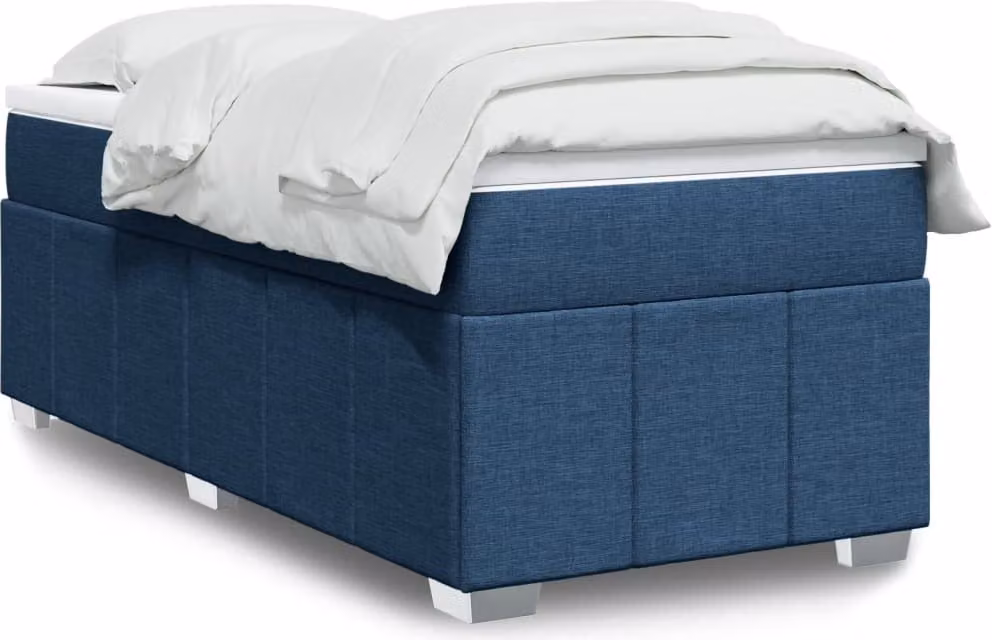 Maison Exclusive - Letto boxspring con materasso blu 100x200 cm Tessuto