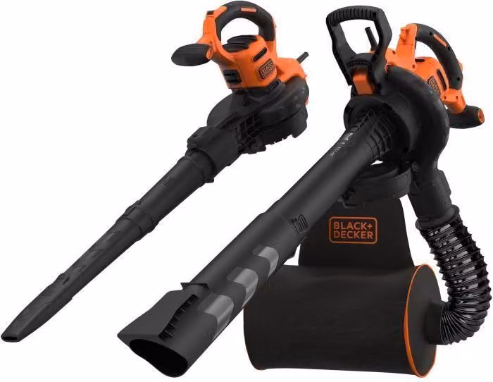 Aspiratore soffiatore trituratore BLACK+DECKER BEBLV300-QS, 3000 W, sacco da 72 L, sistema a doppio tubo