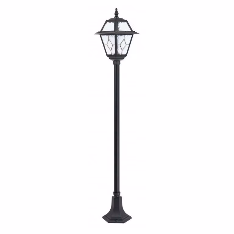 Retro 160 cm lampada a stelo per esterni 1xE27 nero IP43 SU-MA Witraż K 5002/1/N