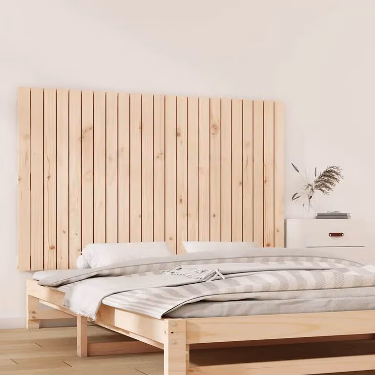 Testiera da parete vidaXL in legno massello di pino, L 147 x P 3 x H 90 cm
