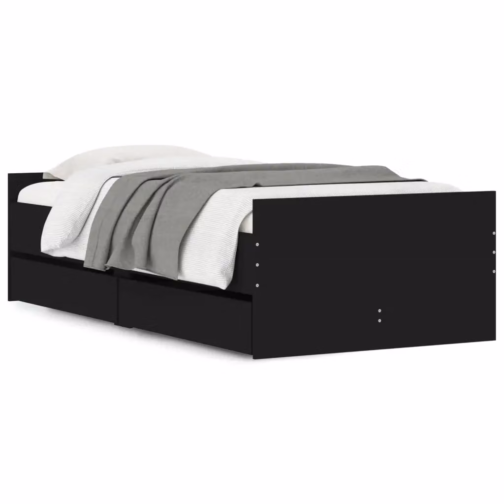 Giroletto vidaXL Nero con Cassetti in Legno MDF L/P/H: 190 x 80 x 30 cm – 2