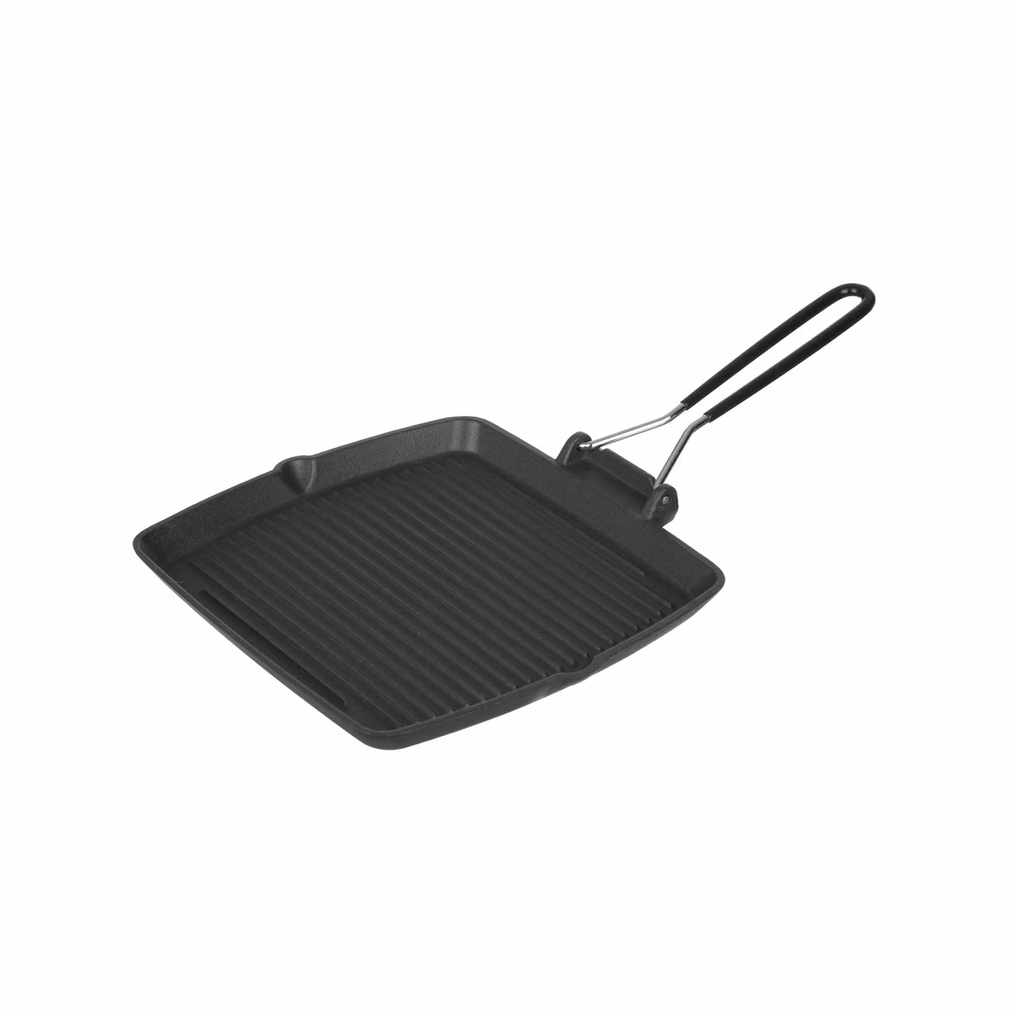 Bistecchiera Mix Grill Ilsa in ghisa smaltata nera, L: 24 cm – 2