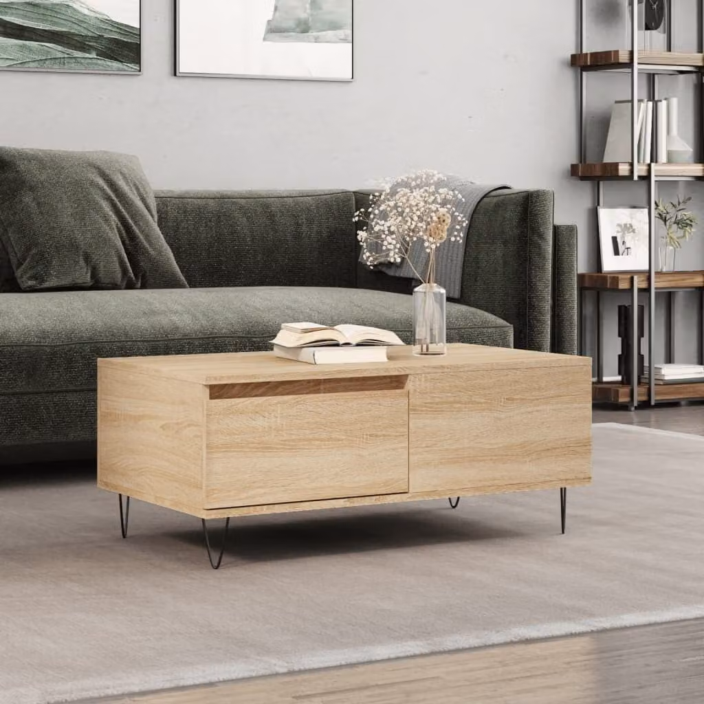 Maison Exclusive - Tavolino Sonoma in rovere 90x50x36,5 cm Materiale ligneo