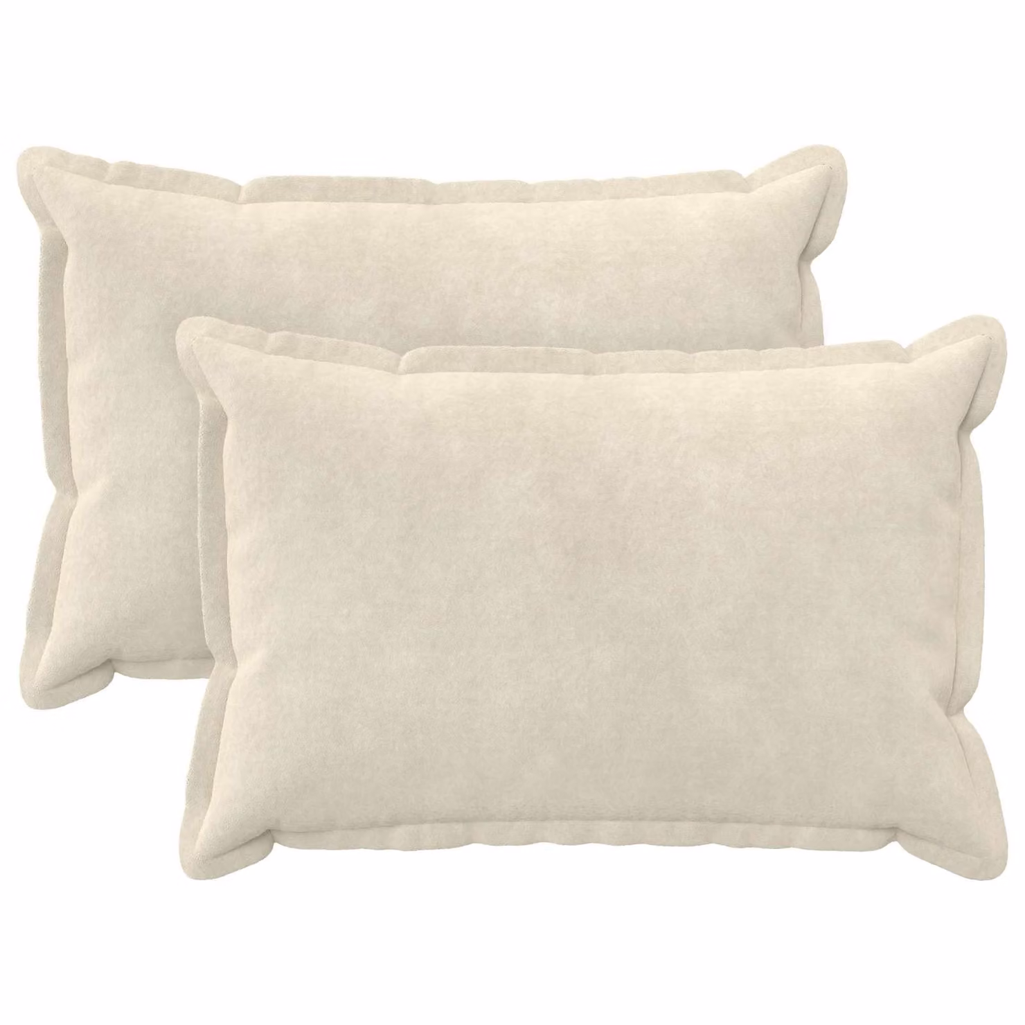 vidaXL Cuscino con cuscino HOUTEN 2 pz Crema Fleece in microfibra