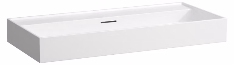 LAUFEN Kartell lavabo à encastrer, sans trou pour robinet, avec trop-plein, 1000x460mm, H8103374001091, H8103374001091