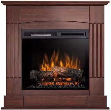 Caminetto elettrico a libera installazione con LED OUTINFIRE, colore Rovere, L 93 cm x H 93 cm x P 30 cm