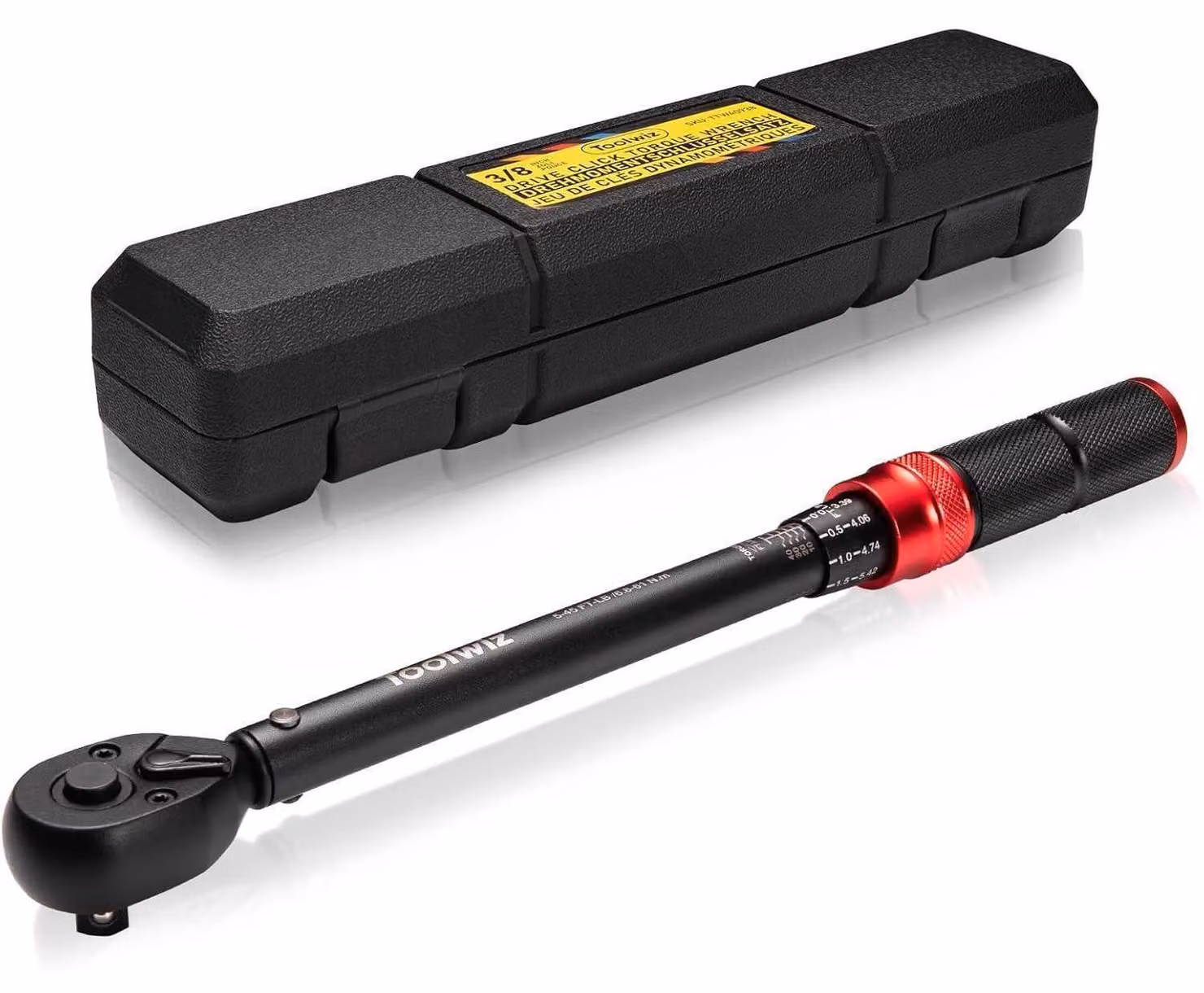 Chiave dinamometrica da 3/8 di pollice, con coppia da 6,8 a 61 Nm, precisione di ±3%, testina a cricchetto a 72 denti, adatta per biciclette, motociclette e automobili