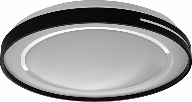 LEDVANCE ORBIS LISA SMART+ WiFi Ø 48cm, plafoniera LED dimmerabile per interni, 30W, temperatura colore 2700 - 6500K, 3300 lumen, bianco con anello nero e uscita luce laterale
