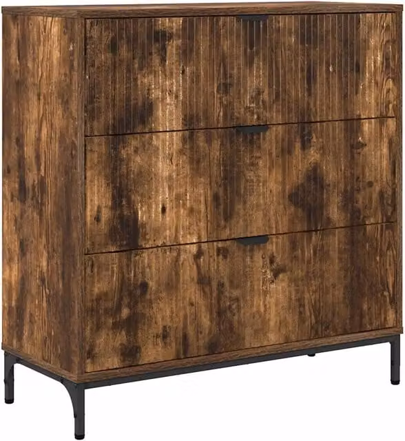 Credenza | Madia | Buffet da pranzo | Armadio da pranzo Rovere fum¨¦ 79,5 x 33 x 82 cm Legno multistrato