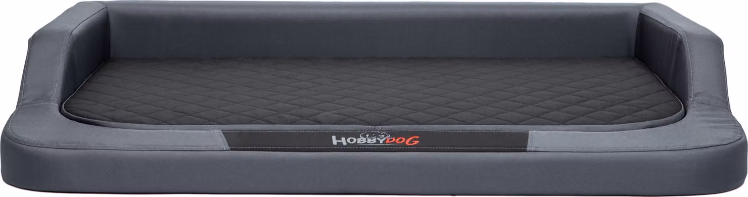 Cuscino per cani Cesto per cani Divano per cani Ortopedico per cani da compagnia Lavabile - Medico Standard - 75 x 50 x 15 cm [taglia: L] - Grigio con nero