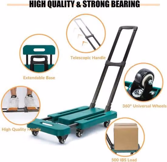 Carrello di trasporto, carrello multifunzionale, carrello di trasporto a più ripiani