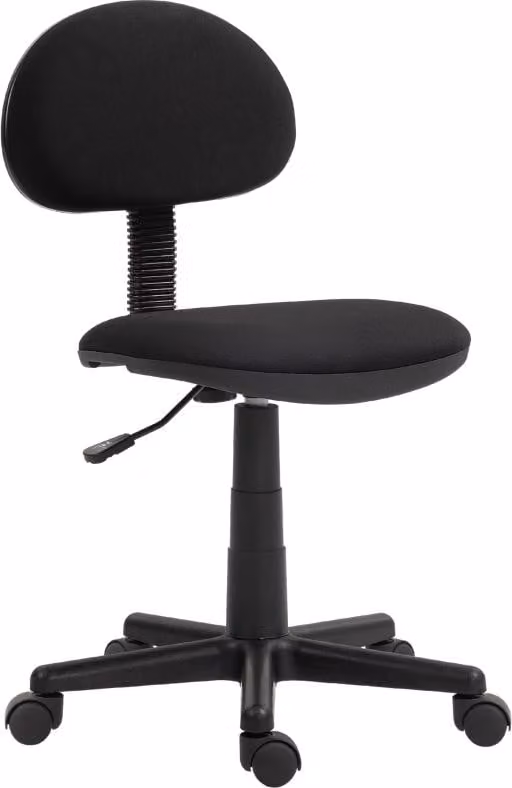 Sedia da ufficio: sedia da scrivania ergonomica, sedia girevole regolabile in altezza in tessuto elastico, sedia da computer per studio, nera
