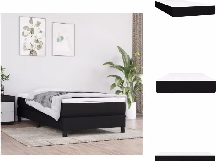 vidaXL Materasso a molle insacchettate nero 100x200x20 cm in tessuto - Materassi