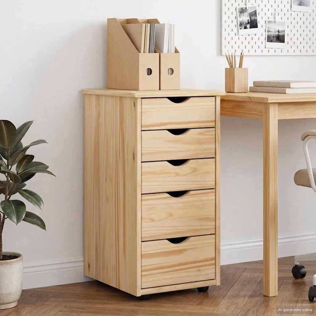 Armadietto vidaXL in legno di pino massello marrone L 34 cm, P 39 cm, H 61,5 cm