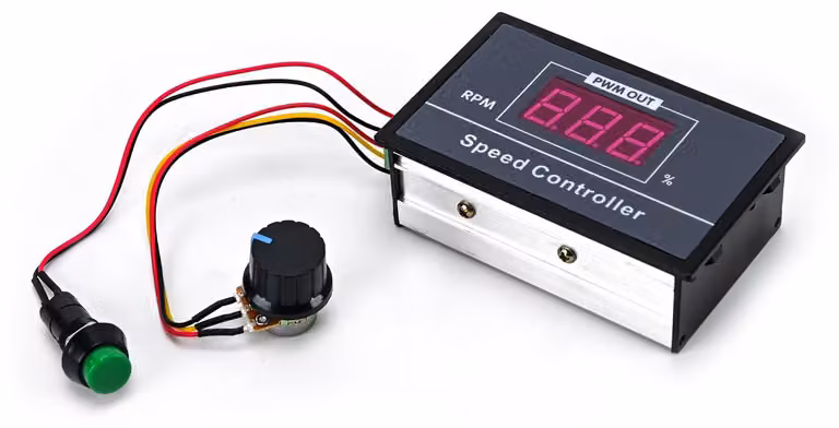 Regolatore di velocità per motori DC PWM, 6-60V, 30A, con display e potenziometro