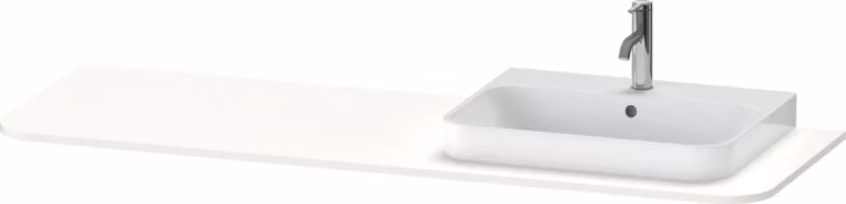 Console Duravit Happy D.2 Plus, 1600x550 mm, 1 découpe à droite, pour meuble sous-lavabo HP4944, HP4963, HP4973, HP031HR8484, HP031HR8484