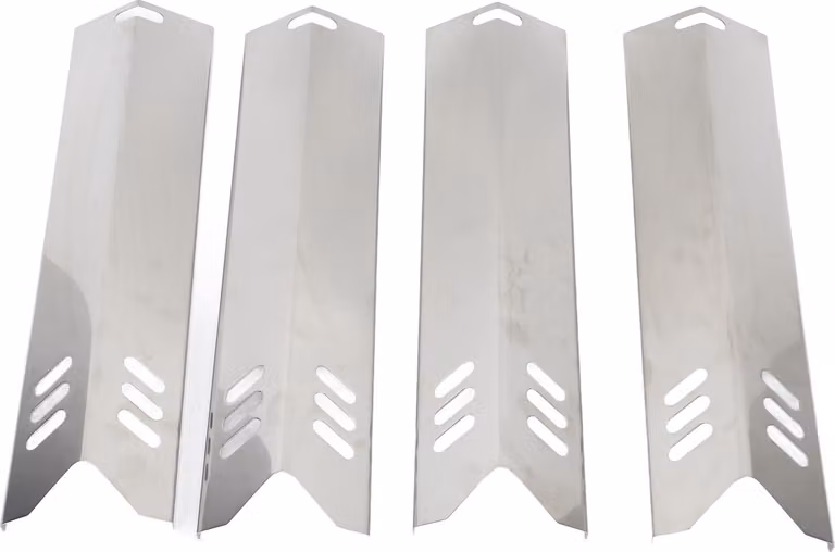 4 PC Piastre termiche regolabili per griglia Scudo Bruciatore forno in acciaio inox Coperchi BBQ Gas Tenda Deflex
