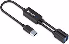 Hub USB 3.0 Hamlet XHUB 02UA 5GY con 2 porte, Nero