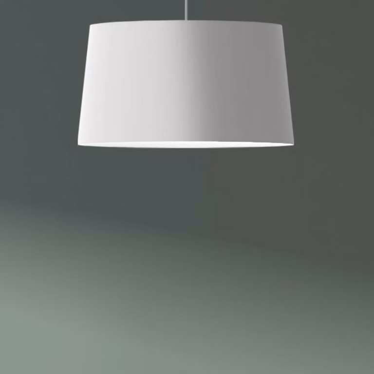 Aluminor Lampada a sospensione Sacha, dimmerabile, Bianco / Opale, Soggiorno / Sala da pranzo, Tessuto / Stoffa / Seta, Lampada a sospensione