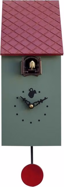 Orologio a Cucù da Parete 13x30x12 cm Pirondini Italia Portofino Verde Reseda