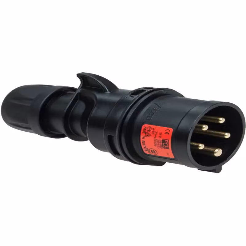 Spina ABL CEE nera, IP44, 16A, 3 poli, 230V, 6h, blu S31S20B