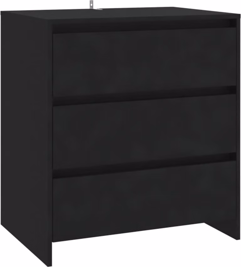 Credenza Nera 70x41x75 cm in Truciolato