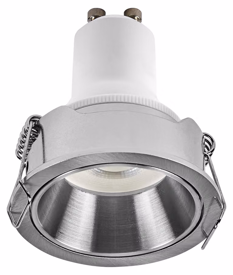 OSRAM 4058075854178 Set di faretti LED da incasso GU10 3 W dimmerabili, nichel satinato