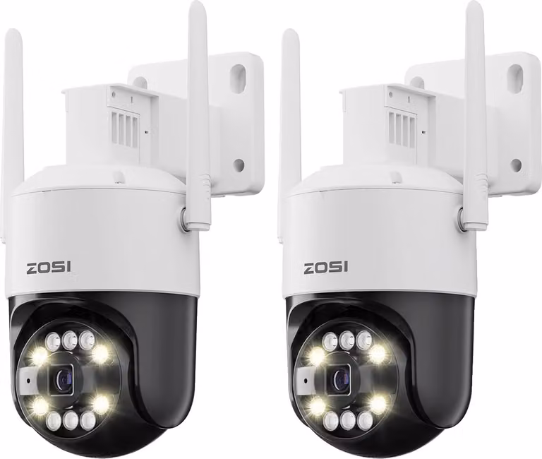 ZOSI telecamera di sicurezza 4K, risoluzione 8MP, visione notturna a colori, 2PCS telecamera 8MP