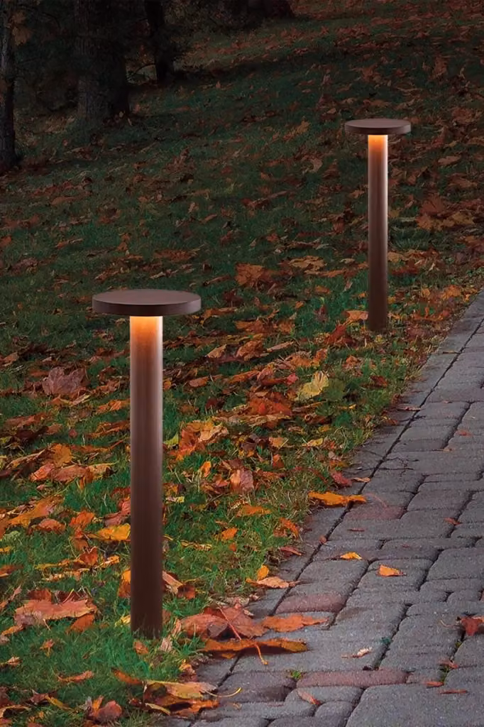 Paletto luminoso da giardino Tiberio Bollard LED 10W 3000K IP65 in Corten marrone Rossini Group Altezza: 75 cm – 2